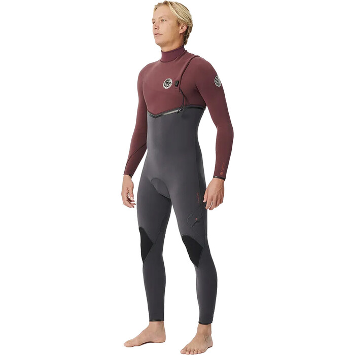 2024 Rip Curl Mens Flashbomb Pro 3/2mm Zip Free Wetsuit 14OMFS - Maroon